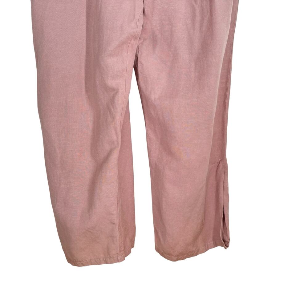 Hatch Blush Pink Linen Jumpsuit with Tie Straps - Picture 7 of 12